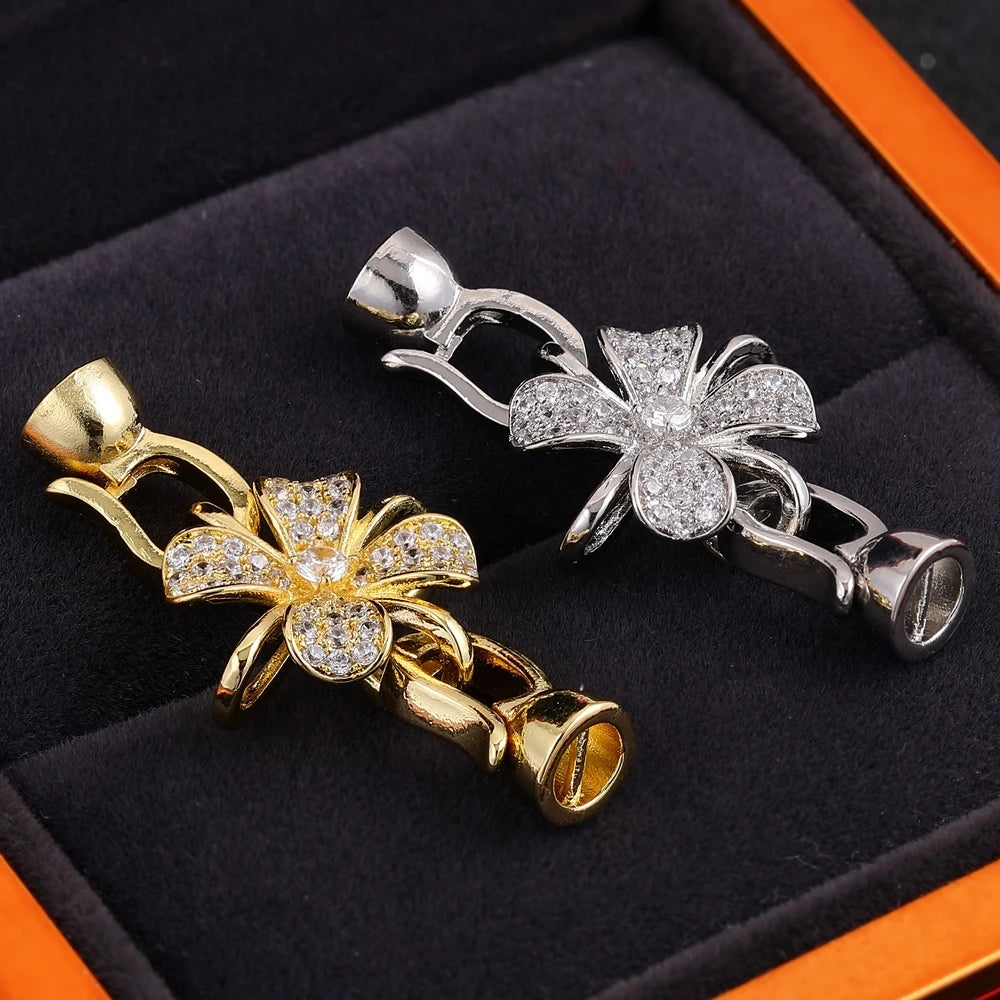Juya 18K Placcato Oro Elementi di Fissaggio Decorativi Connettore Serrature Perle Catenacci Accessori Per Il Cucito FAI DA TE Perline Creazione di Gioielli