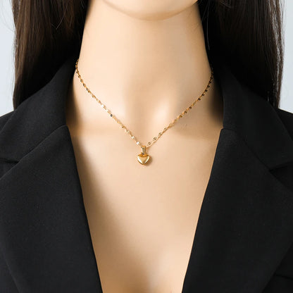 EILIECK Acciaio inossidabile 316L Cuore Amore Collana Bracciali Orecchini Set per le donne Nuovi gioielli impermeabili placcati oro 18 carati alla moda