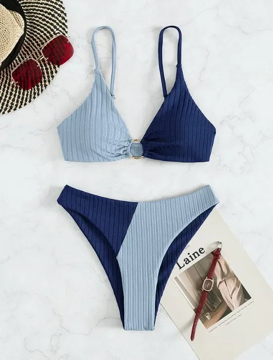 2024 Sexy Bikinis Damen Bademode Push Up Hoher Taille Badeanzüge High Cut Badeanzüge Push Up Strand Bikini Set Weiblicher Biquini