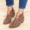 High Heel Boot Women Sexy Pointy Thick Heel Boots Party Leopard Print  Shoe Ladies Outdoor comfortable casual women's boots