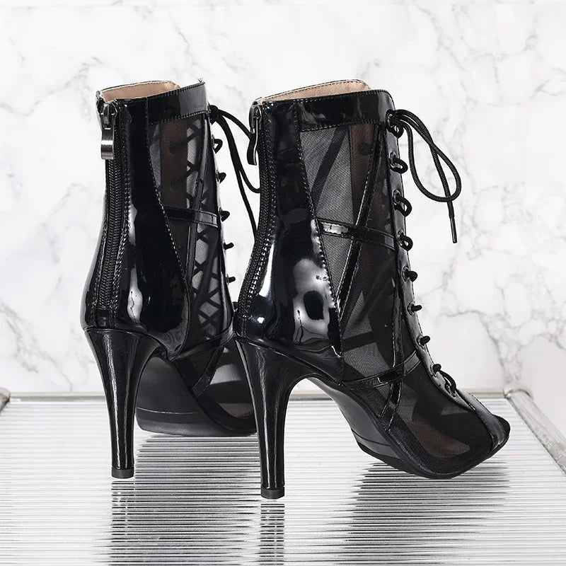 2024 New Brand Party Boots Sexy Stilettos Thin High Heels Footwear Dance Shoes Latin for Ballroom Basic Night Club Womens Shoes