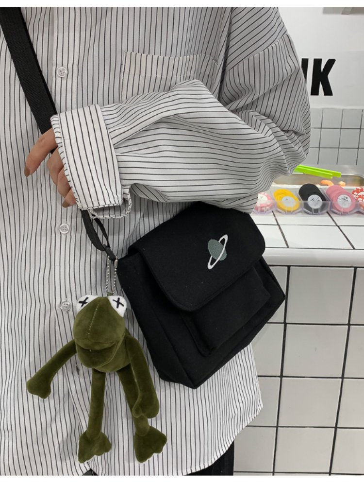 Borsa a tracolla per studenti con collage casual Borsa piccola da donna Borsa a tracolla in tela per donna Borse a tracolla con stampa Bolsas Sac