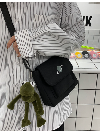 Borsa a tracolla per studenti con collage casual Borsa piccola da donna Borsa a tracolla in tela per donna Borse a tracolla con stampa Bolsas Sac