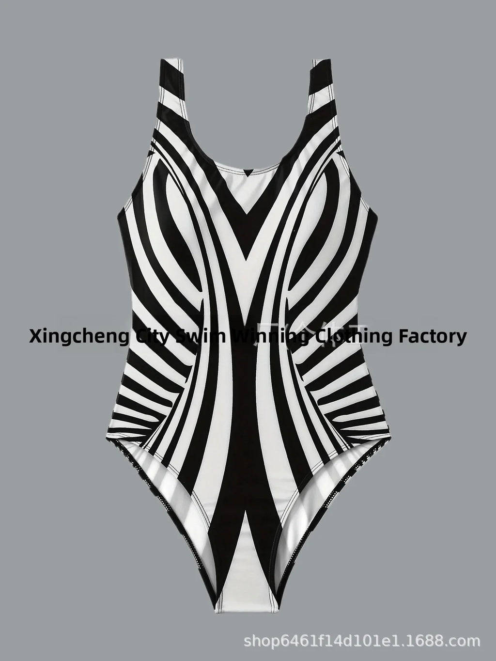Women's One-Piece Bikini Swimsuit Stripe Pattern High Elasticity Beach Vacation Suitable for Swimming And Water Sports
