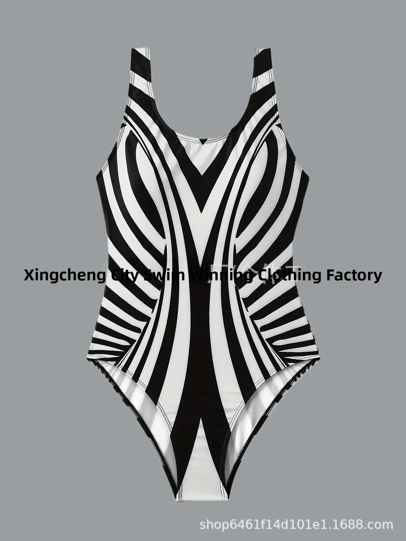 Women's One-Piece Bikini Swimsuit Stripe Pattern High Elasticity Beach Vacation Suitable for Swimming And Water Sports