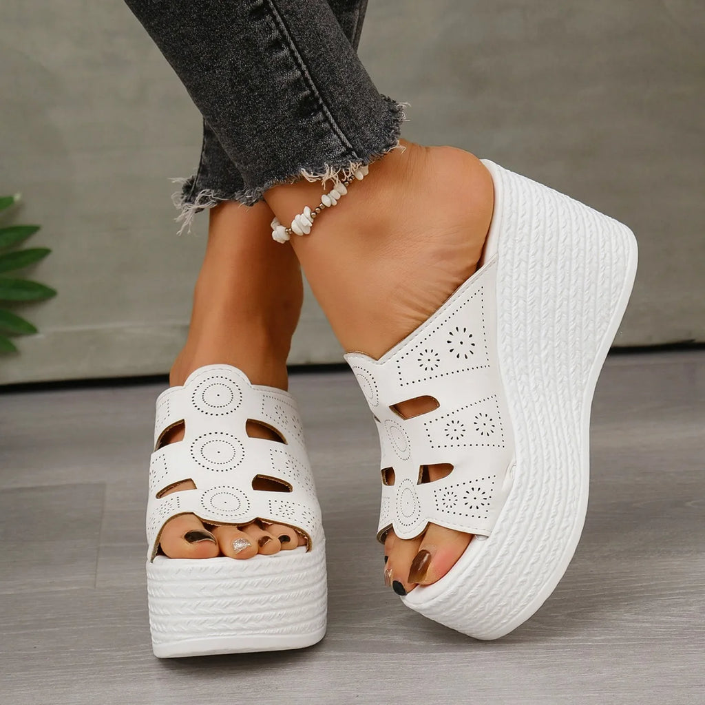 Lässige Damen-Sommersandalen, rutschfeste Plateau-Keilsandalen für draußen, bequeme Anti-Rutsch-Damensandalen, Designer-Schuhe Zapatos De Mujer
