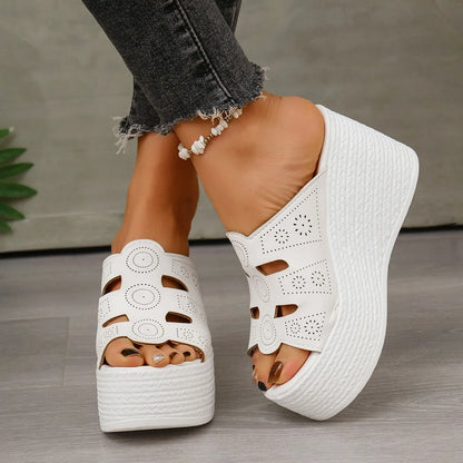 Sandales d'été décontractées pour femmes Sandales compensées à plateforme antidérapantes pour l'extérieur Sandales antidérapantes confortables pour femmes Chaussures de créateur Zapatos De Mujer