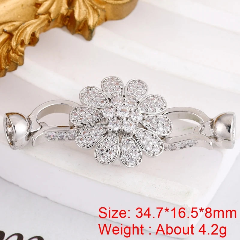 Juya 18K Placcato Oro Elementi di Fissaggio Decorativi Connettore Serrature Perle Catenacci Accessori Per Il Cucito FAI DA TE Perline Creazione di Gioielli