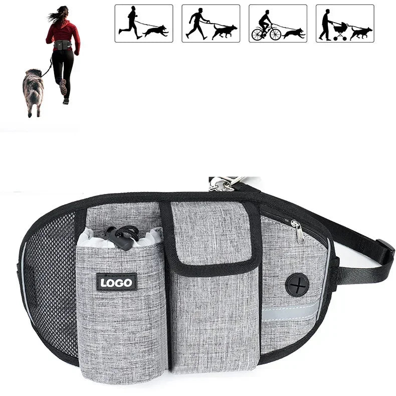Nuovo marsupio per animali domestici all'aperto con corda da traino Sport multifunzionali Corsa Allenamento fitness Marsupio da passeggio per cani Forniture per animali domestici