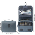 Borsa da Toilette Portatile con Gancio, Multifunzionale, Impermeabile, Resistente all'Usura, Multi-Strato, Grande Capacità, per Trucchi