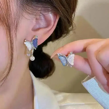 925 Ago D'argento Coreano Moda Perla Nappa Orecchini Per Le Donne Gioielli 2024 di Tendenza delle Nuove Donne di Lusso Zircone Orecchini di Perle