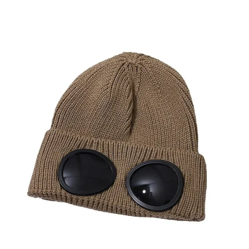 Caldo maschera da sci cappelli berretti donna uomo inverno occhiali antivento berretto lavorato a maglia protezione per le orecchie all'aperto sport berretti freddi Garros
