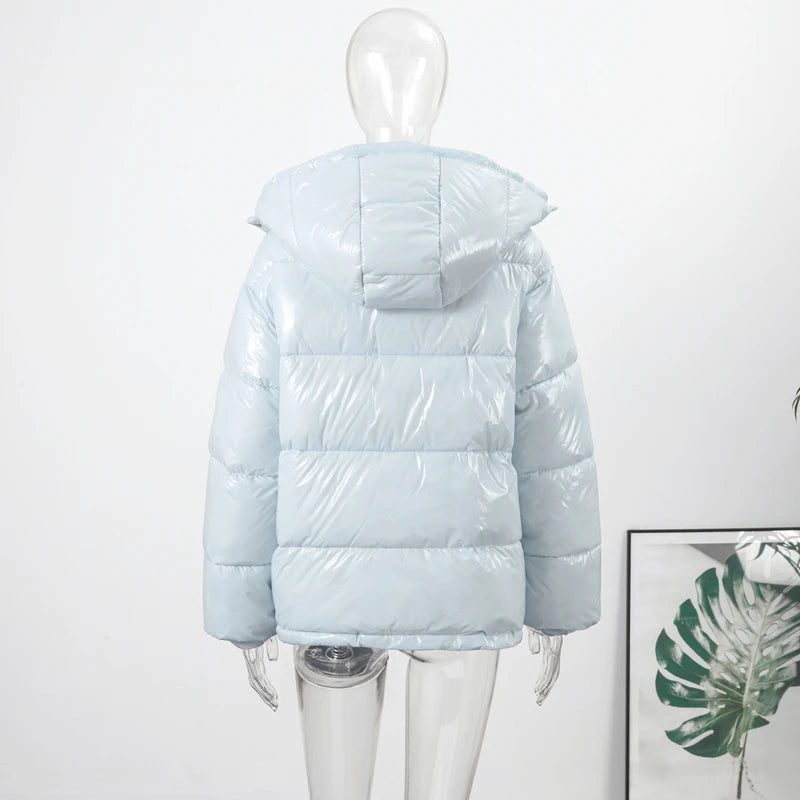 Giacche Invernali da Donna 2026 con Cappuccio, Casual, Collo Alto, Cerniera, Maniche Lunghe, Cappotto Caldo Femminile, Giacca Imbottita Chic da Strada per Signora, Novità