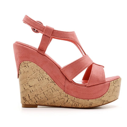 Sandali con plateau Summer Fashion Women Bohemia Style tacco alto bocca di pesce Peep Toe zeppe scarpe per le donne Sandalias De Mujer