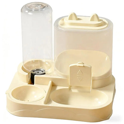 Distributore Automatico di Cibo e Acqua per Gatti Tutto-in-Uno, Dispenser di Cibo e Acqua per Animali Domestici con Grande Capacità di Stoccaggio, Accessori per Animali