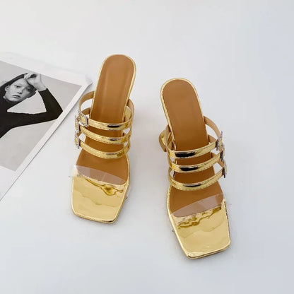 Sommer-High-Heel-Sandalen, sexy Pumps für Damen, Schnallen-Pumps, offene Zehen-Pumps, ultrahohe Absätze, Pumps im Römer-Stil, reife Damenschuhe