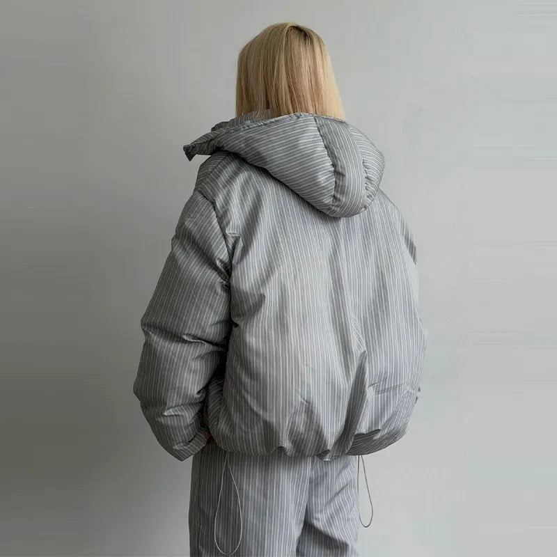 Elegante Giacca a Vento da Donna con Collo Alto, Maniche Lunghe, Doppio Petto e Lacci, Cappotto Lungo Femminile Moda Autunno 2026
