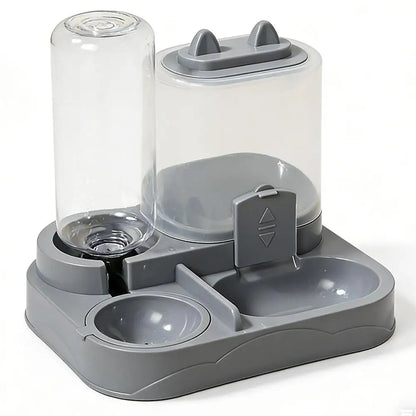 Distributore Automatico di Cibo e Acqua per Gatti Tutto-in-Uno, Dispenser di Cibo e Acqua per Animali Domestici con Grande Capacità di Stoccaggio, Accessori per Animali