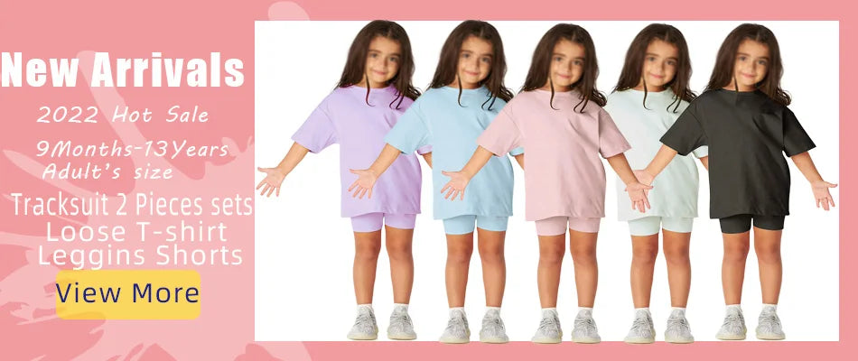 Moda Bambini Bambine Abbigliamento 2 pezzi Set T-shirt casual in cotone solido + Pantaloni in vita elastica Completi per bambini piccoli 1-6 anni