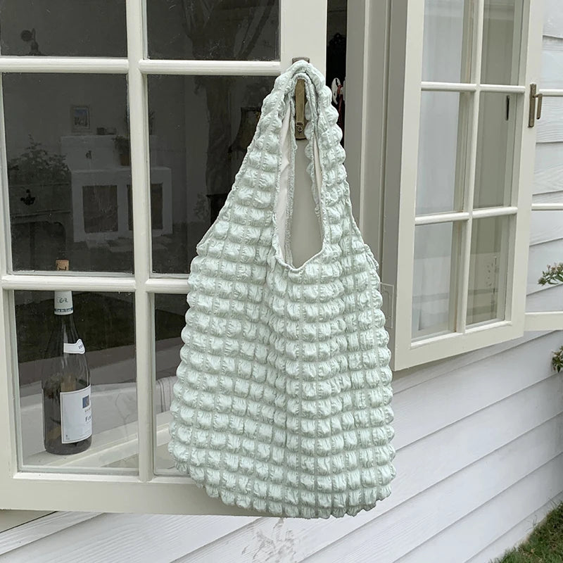 Yogodlns Borsa a nuvola pieghettata estiva Borsa a tracolla femminile di grande capacità color caramello Borse Shopping Borsa per ragazze Tote Bolsas