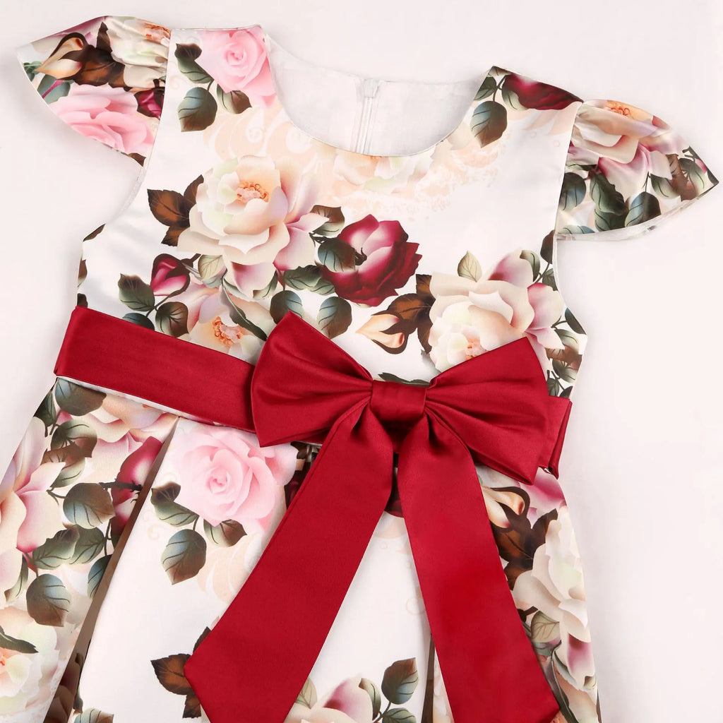 Nuove ragazze Bambini Fiore Elegante causale Principessa Abiti da festa Abbigliamento per bambini Natale Compleanno Festa di nozze Abito da bambina