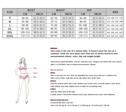 2026 Summer Sexy Bikinis Push Up Swimsuits Women Swimwear Female Beach Swim Wear Bathing Suits High Waist Bikini Set Pool Bather