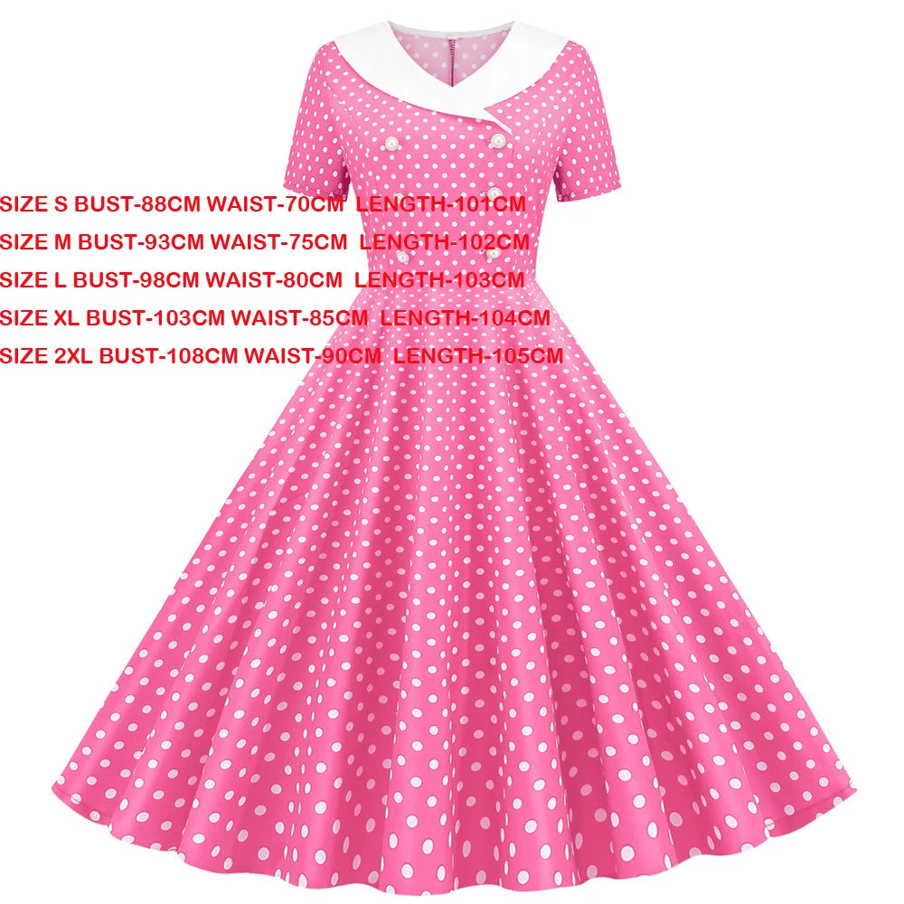 Plaid Vintage Office Lady Abiti estivi Donna 2026 Moda Retro 50s 60s 70s Swing Pinup Rockabilly Party Dress Robe Abiti