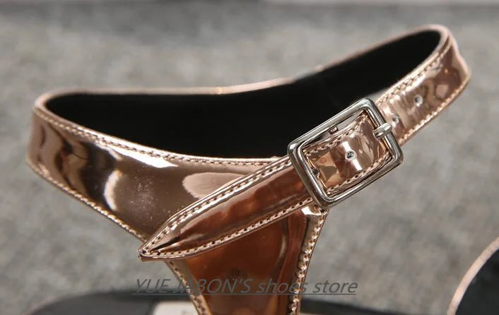 Genuine Leather Buckle Strap Sandals Breathable Sneakers Stars women summer rivets shoes Korean Style Platform Casual Shoes