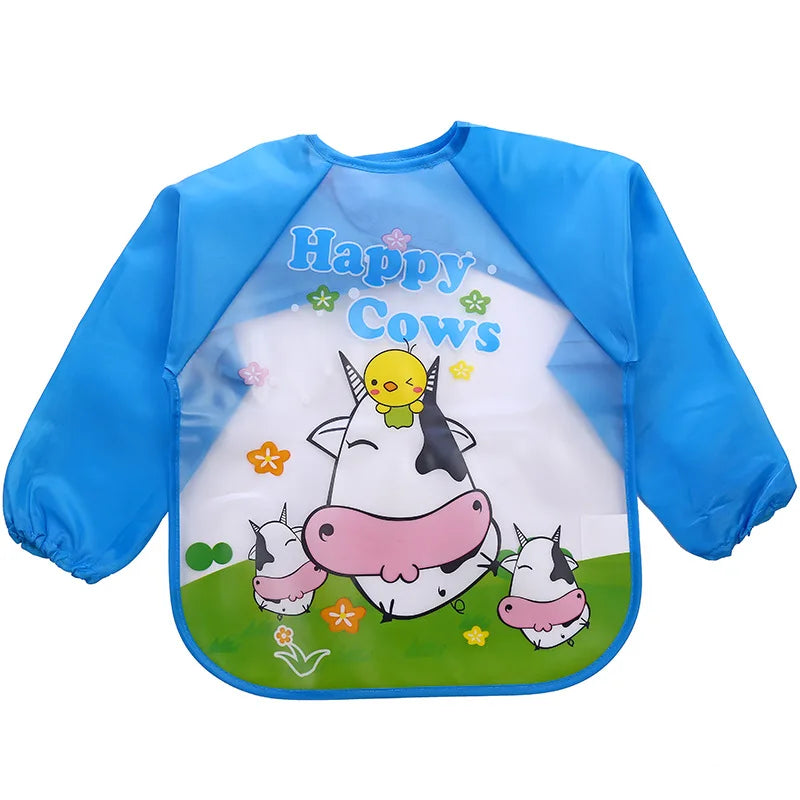 0-4 anni bavaglini per bambini impermeabili abbigliamento per bambini abbigliamento per bambini maniche lunghe grembiule bavaglino grembiule bavaglino Bandana abbigliamento