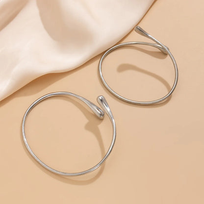 FTCY Bracciale vintage semplice sul braccio superiore per donna Braccialetti geometrici alla moda a forma di goccia d'acqua Gioielli da donna regolabili