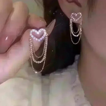 Orecchini di design combinato a doppio strato con rombo geometrico per le donne, moda semplice, accessorio quotidiano, gioielli per feste, regali di compleanno