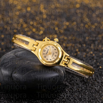 Orologi semplici ed eleganti con quadrante piccolo Orologi da polso al quarzo da donna in oro di lusso da donna Orologio da polso da donna delle migliori marche relogio feminino