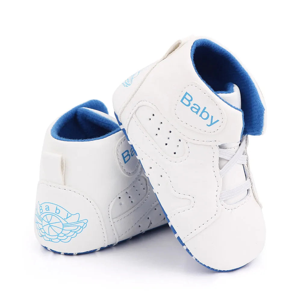 Meckior 2024 nuove neonate ragazze scarpe da ginnastica fondo morbido antiscivolo calcio per bambini scarpe sportive da basket primo camminatore scarpe da culla