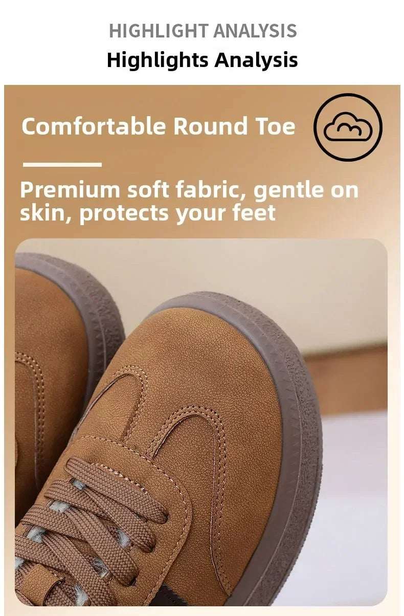 Stivali da neve da donna per l'inverno, con fodera in pile, scarpe basse casual, impermeabili, antiscivolo, resistenti, comode e calde, scarpe da donna in stile retrò.