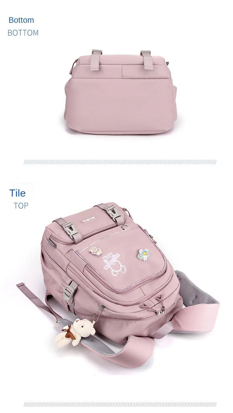 Borse da scuola per bambini per ragazze adolescenti Zaino grande Kawaii Zaino da scuola per studenti di medie dimensioni Borsa per libri Zaino da viaggio per laptop