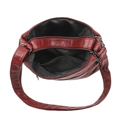 Borsa a tracolla in pelle da donna Tracolla regolabile Chiusura con cerniera Borsa per donna Viaggio Lavoro Borsa a tracolla casual quotidiana