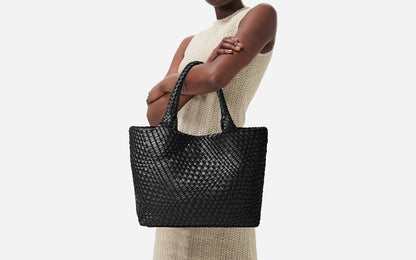 Borsa tote in tessuto Borsa da donna Borse a tracolla in pelle vegana - Borse tote da spiaggia estive alla moda - Borse da viaggio grandi