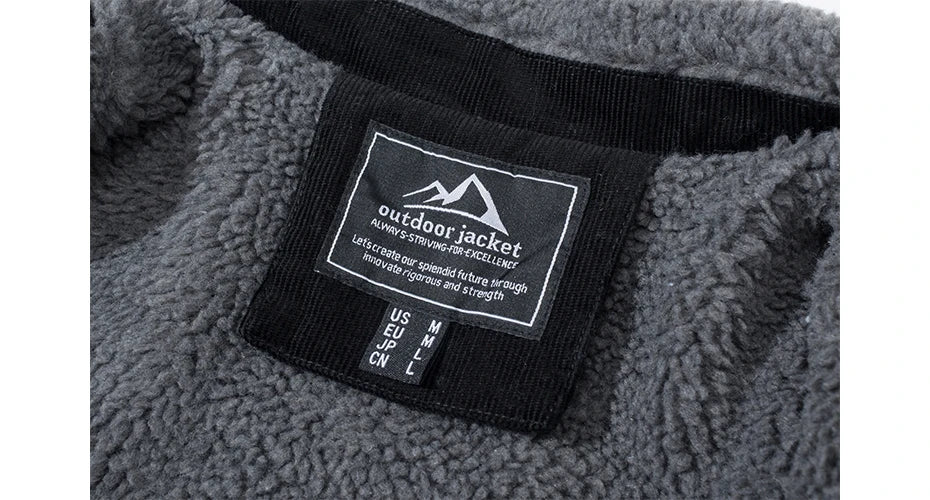 MAGCOMSEN Giacche di velluto a coste da uomo Giacca a vento in pile Sherpa vintage Cappotti invernali spessi e caldi Giacca di jeans casual multitasche