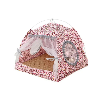 Tenda per gatti Simpatico letto per gatti principessa Tenda per gatti strappata Tenda per gatti pieghevole Forniture per animali domestici universali per quattro stagioni Zanzariera per animali domestici invernale