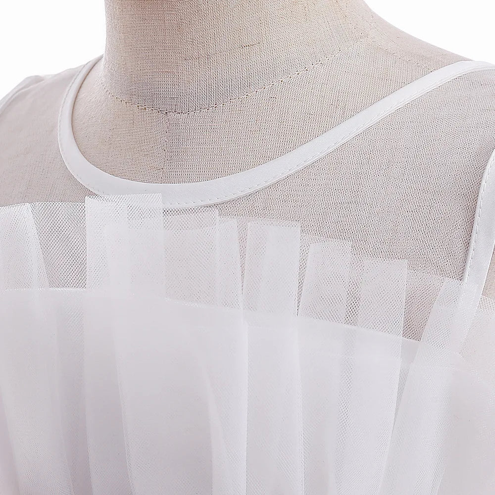 Robes d'été pour bébés filles, demoiselles d'honneur, baptême, tulle, traîne, robe de princesse de mariage, anniversaire, robe de première communion pour filles, avec nœud.