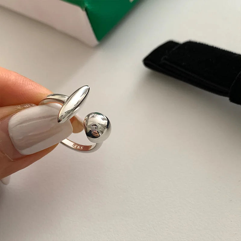 Anelli in Argento Sterling 925, Nuovi Gioielli da Festa, Charm Vintage, Design Geometrico a Doppio Strato, Accessori Regalo, Dropshipping