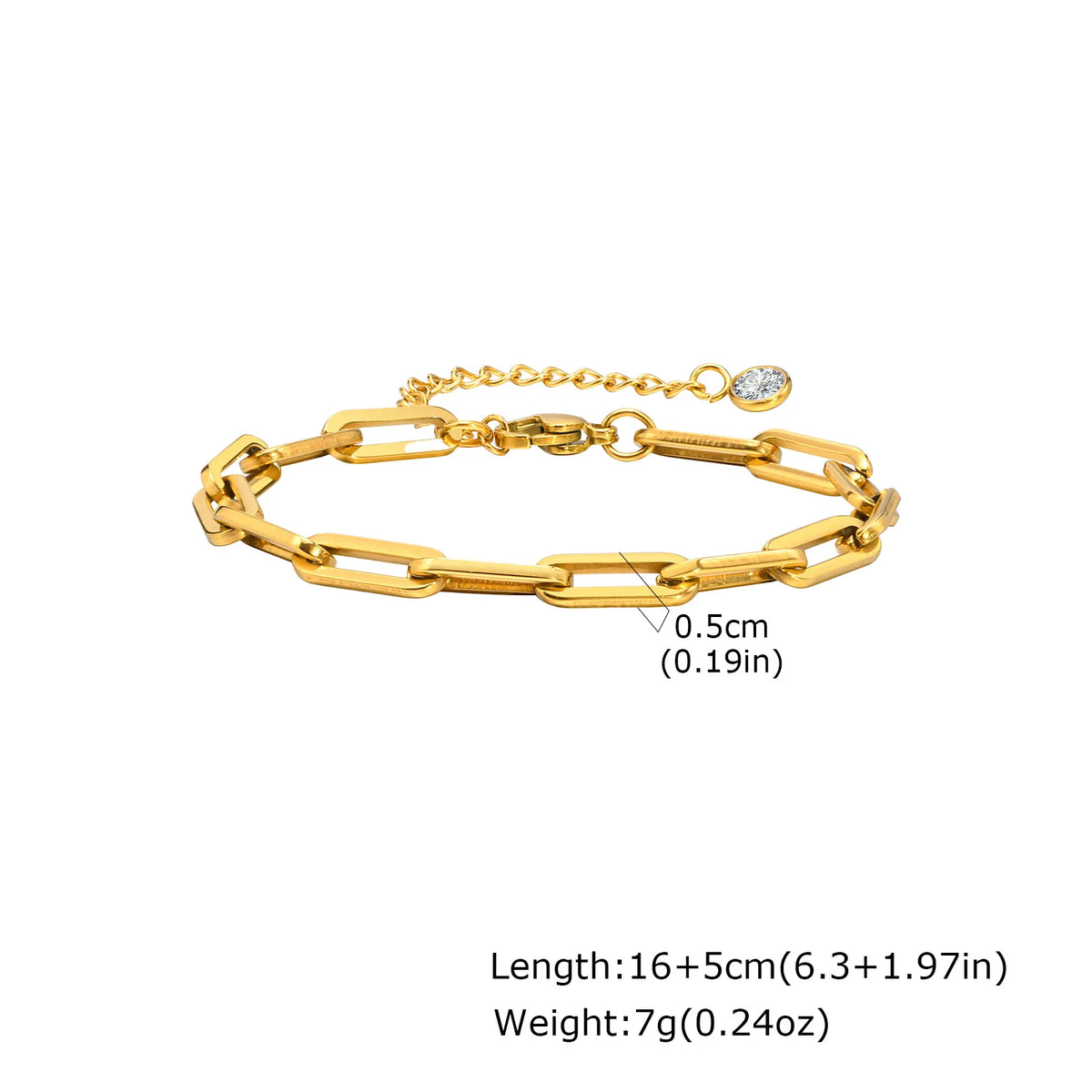 Bracciale in Acciaio Inossidabile Placcato Oro, Non Ossida, Impilabile per Donne, Sottile Catena a Spina di Pesce, Gioiello Impermeabile, Regalo