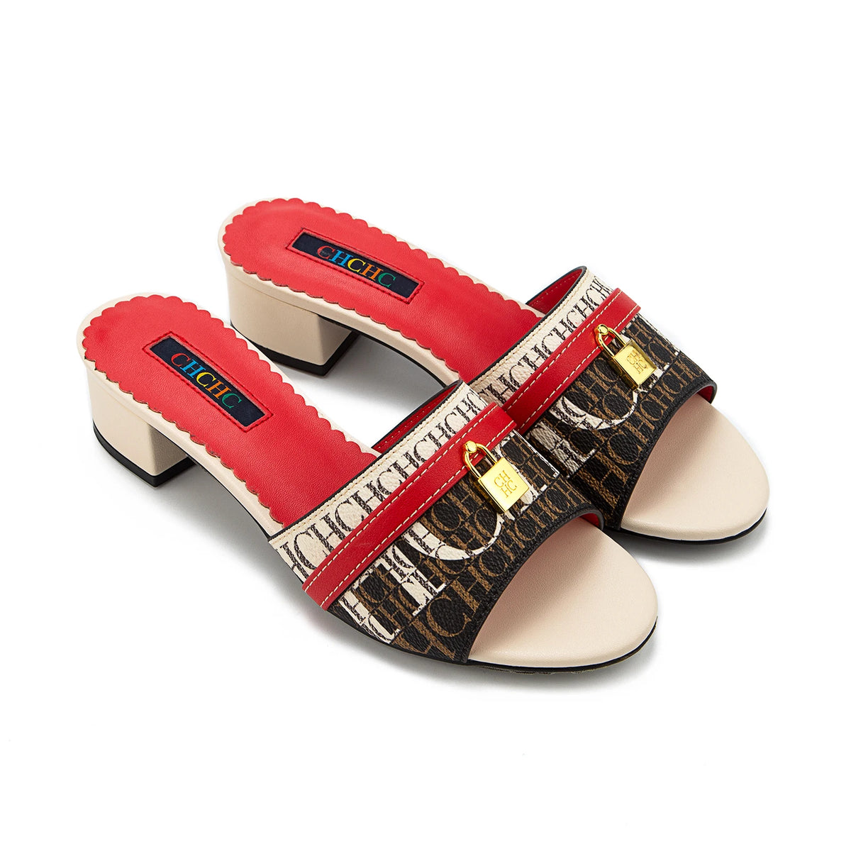 Estate 2025 Sandali con zeppa con tacco a zeppa rosso marrone beige Retro Color Block Cinturino incrociato Donna Vacanza Pendolarismo Fibbia Onda Trazione
