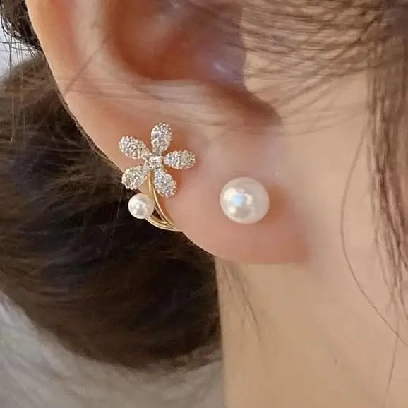 Orecchini in argento 925 con ago in argento moda coreana con cuore di cristallo per gioielli da donna 2025 Trending Nuovi orecchini a cerchio da donna di lusso Brincos