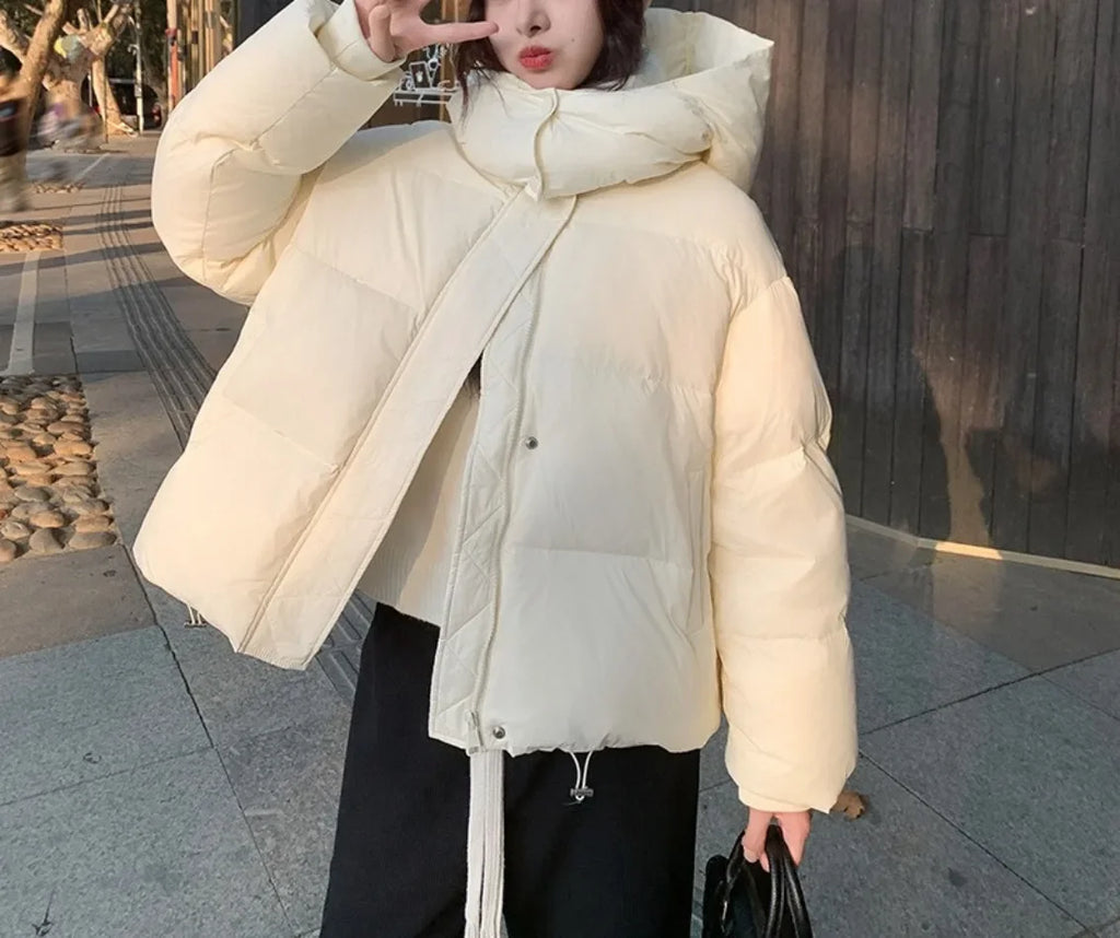 Parka invernale imbottito in cotone, cappotto da donna, giacca con cappuccio, capospalla in cotone spesso, cappotto caldo da donna, abbigliamento femminile