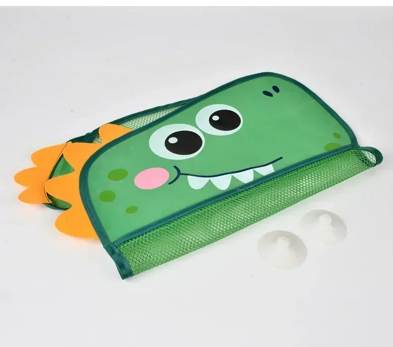 Giocattolo per baby shower Simpatico anatra rana Borsa portaoggetti per giocattoli con rete Forte ventosa Borsa da gioco per baby shower Organizzatore per il bagno Giocattolo d'acqua
