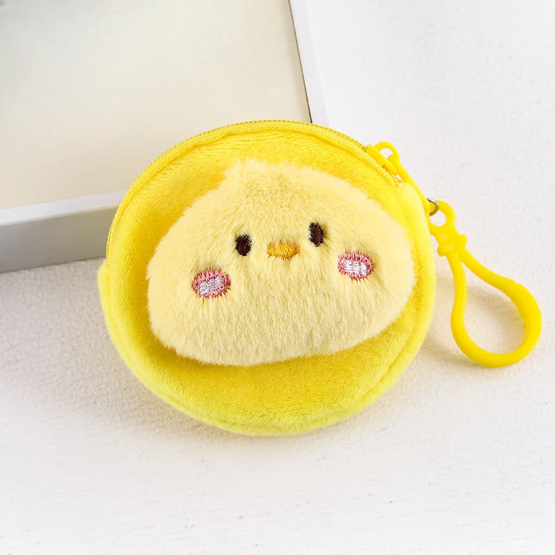Cartone animato animale ragazzi portamonete in peluche bambini portamonete con cerniera custodia portaoggetti simpatici animali portafogli donna mini borsa regalo per bambini