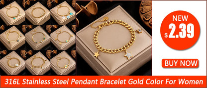 XIYANIKE Collana in acciaio inossidabile 316L Collana con ciondolo orso Accessori per donna Nuove tendenze Regali di gioielli per ragazza di Natale Collier