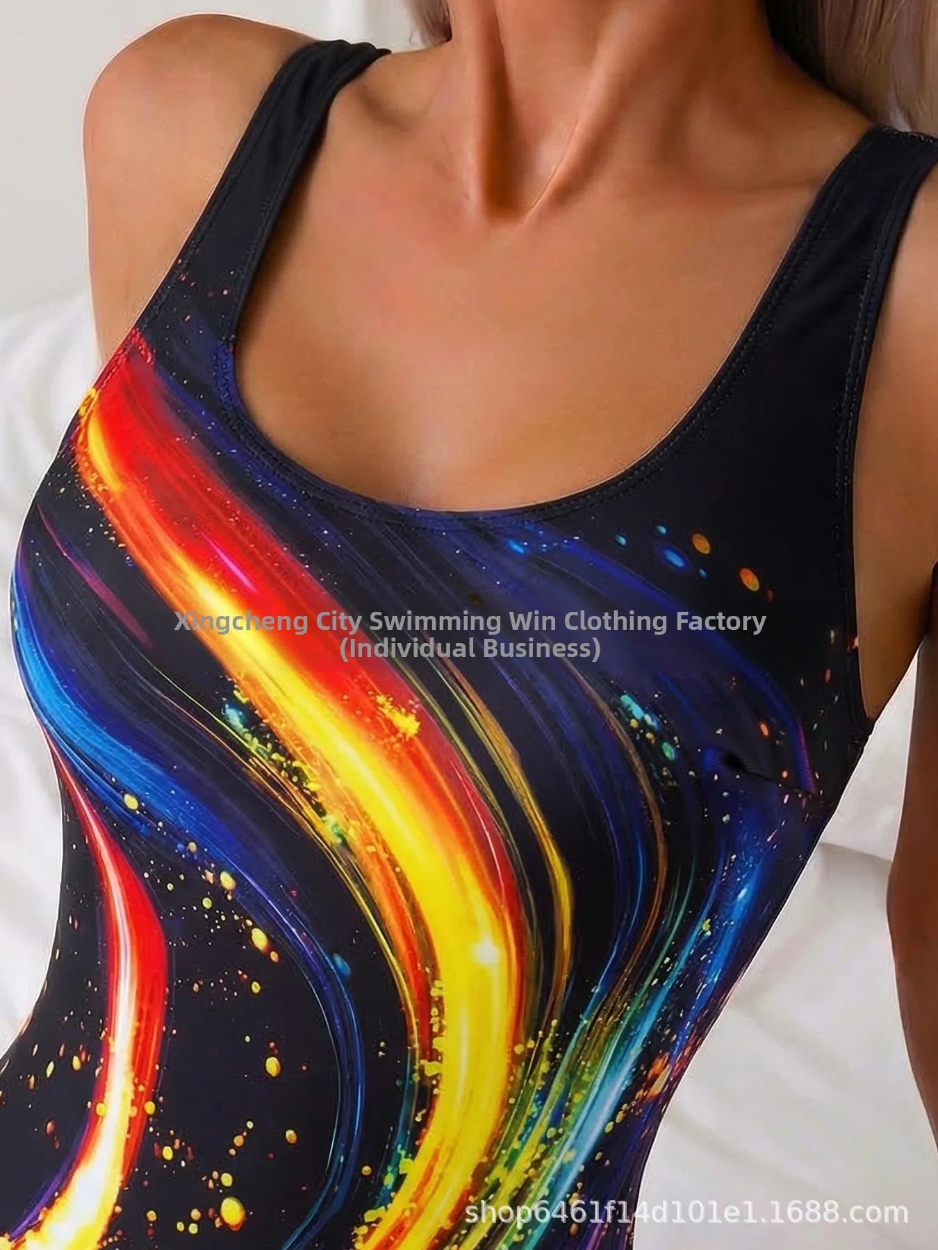 2026 New Cross-Border One-Piece Swimsuit Design Sensation Beach Vacation Swimwear Slimming Meat Covering Polyester Fabric