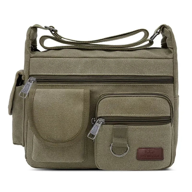 Borsa a Tracolla in Tela da Uomo, Borsa Casual da Viaggio, Borsa Messenger di Lusso, Borsa a Mano di Alta Qualità, Borsa da Petto alla Moda